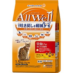 AllWell　早食いが気になる猫用　チキン味挽き小魚とささみフリーズドライパウダー入り